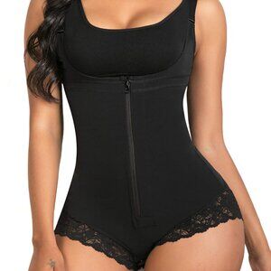 SHAPERX Women Shapewear Tummy Control Fajas Colombianas Body Shaper, Black, S